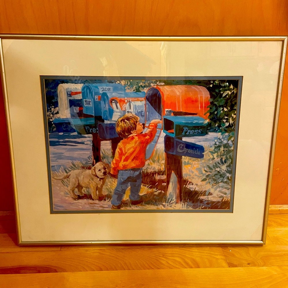 Corinne Hartley’s Rural Route framed, signed matte print.